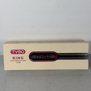 TYMO Ring Hair Straightening Comb - Black and Pink